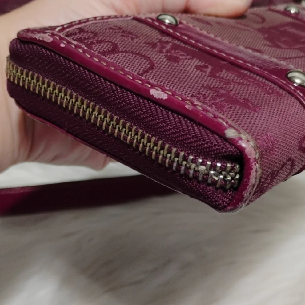 SOLD SOLD SOLD!oach Chelsea Horse & Carriage Vintage Maroon Satchel & Wallet Set - Picture 9 of 14